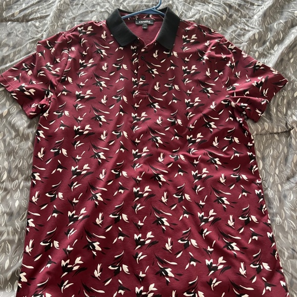 Express Mens Causal Slim Fit Polo Size LT (Large Tall) - Picture 2 of 2
